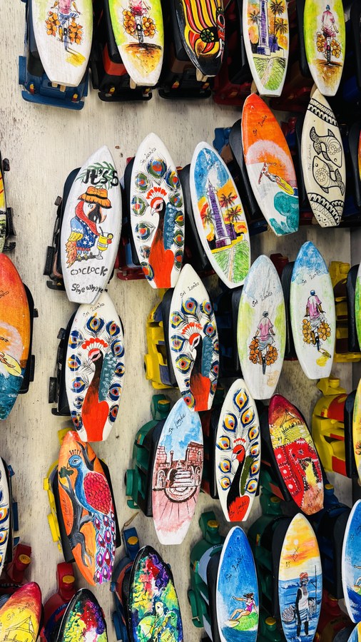 Hand-painted surfboard souvenirs