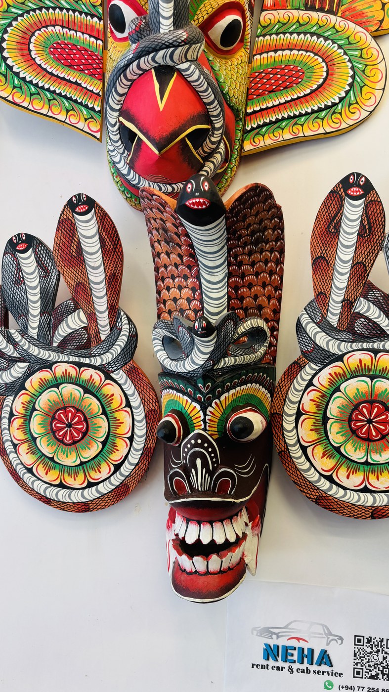 Traditional Sri Lankan masks at Sri Shop